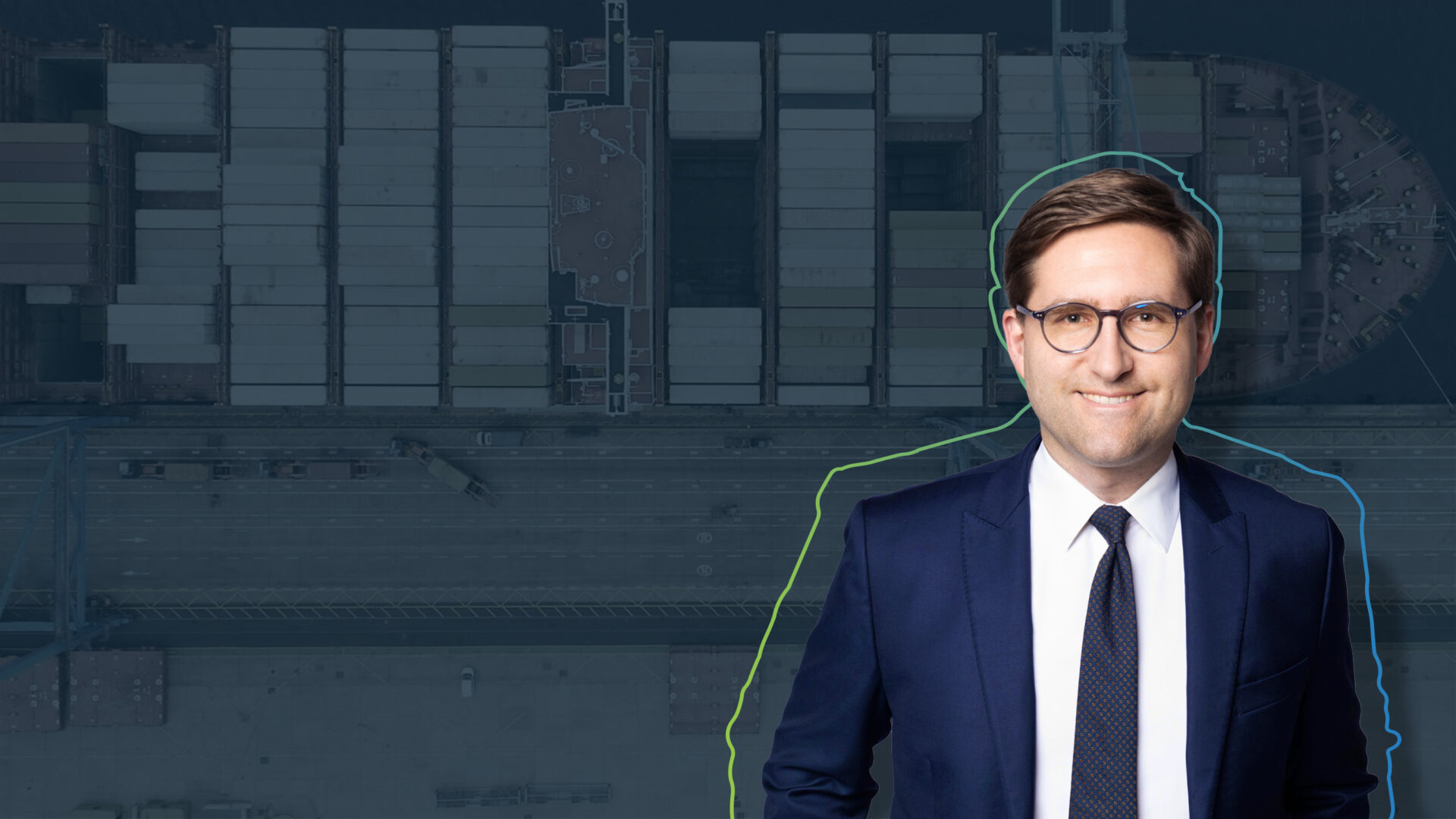 Header zur Seite von Kai Philipp Bauer, Geschäftsführer und Geschäftsfeldleiter Supply Chain bei Rothbaum: Zeigt Portrait von Kai Philipp Bauer im Vordergrund