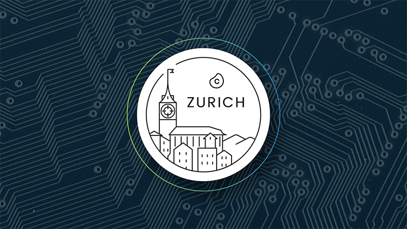 Eine Badge zeigt Logo des Celonis Process Intelligence Days in Zürich