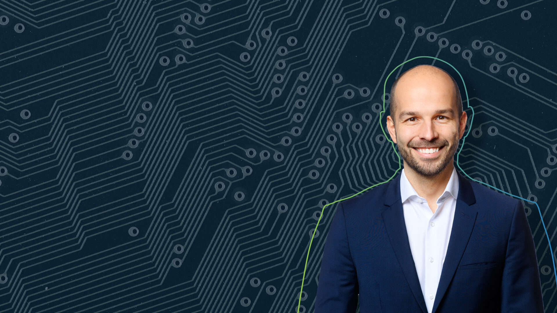 Header zur Seite von Dr. Clemens Wolf, Senior Manager und Geschäftsfeldleiter Digital Operations bei Rothbaum: Zeigt Portrait von Clemens Wolf im Vordergrund