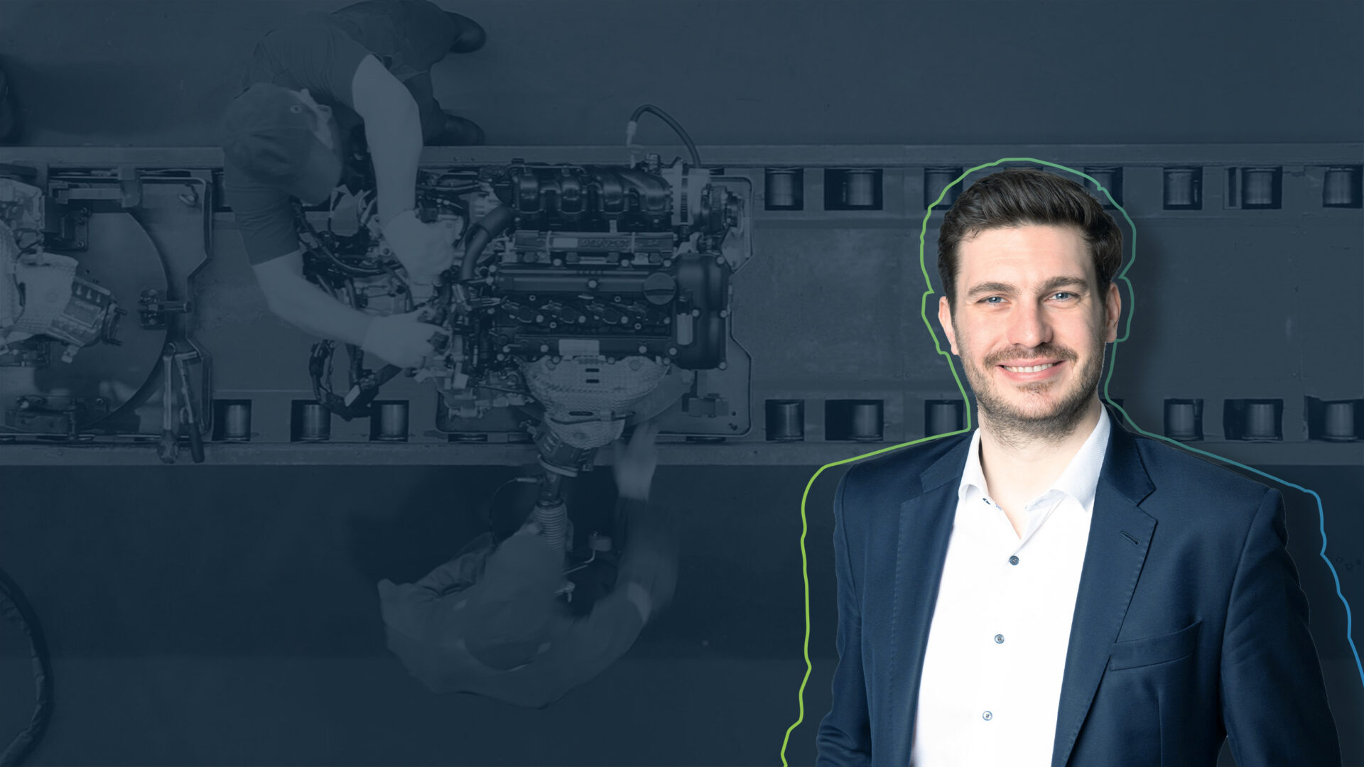 Header zur Seite von Philipp Kappus, Senior Manager und Geschäftsfeldleiter Produktion bei Rothbaum: Zeigt Portrait von Philipp Kappus im Vordergrund