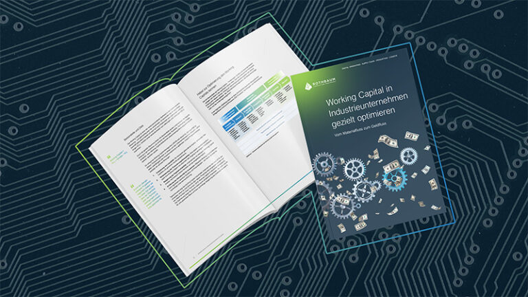 Vorschau: Mockup zum White Paper "Working Capital in Industrieunternehmen gezielt optimieren"